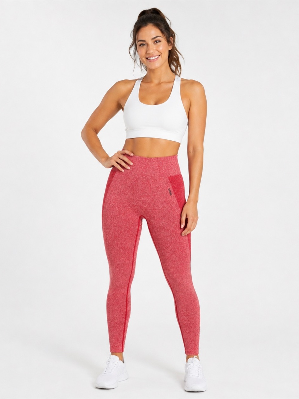 Gymshark Flex High Waisted Seamless Leggings Red Heather Size Large